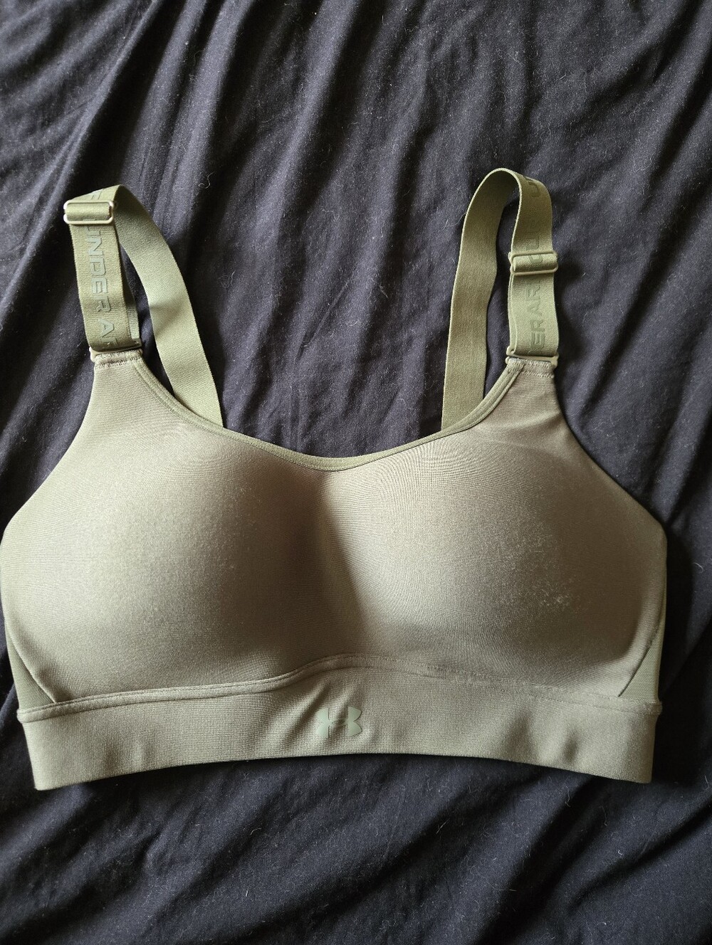 Under Armour Olive Molded-Cup Sports Bra with Adjustable Straps